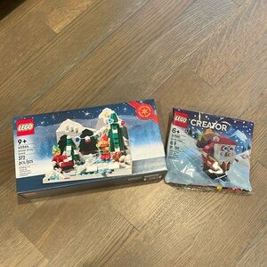 LEGO 40564 (Winter Elves Scene) and LEGO 30580 (Santa Claus) bundle